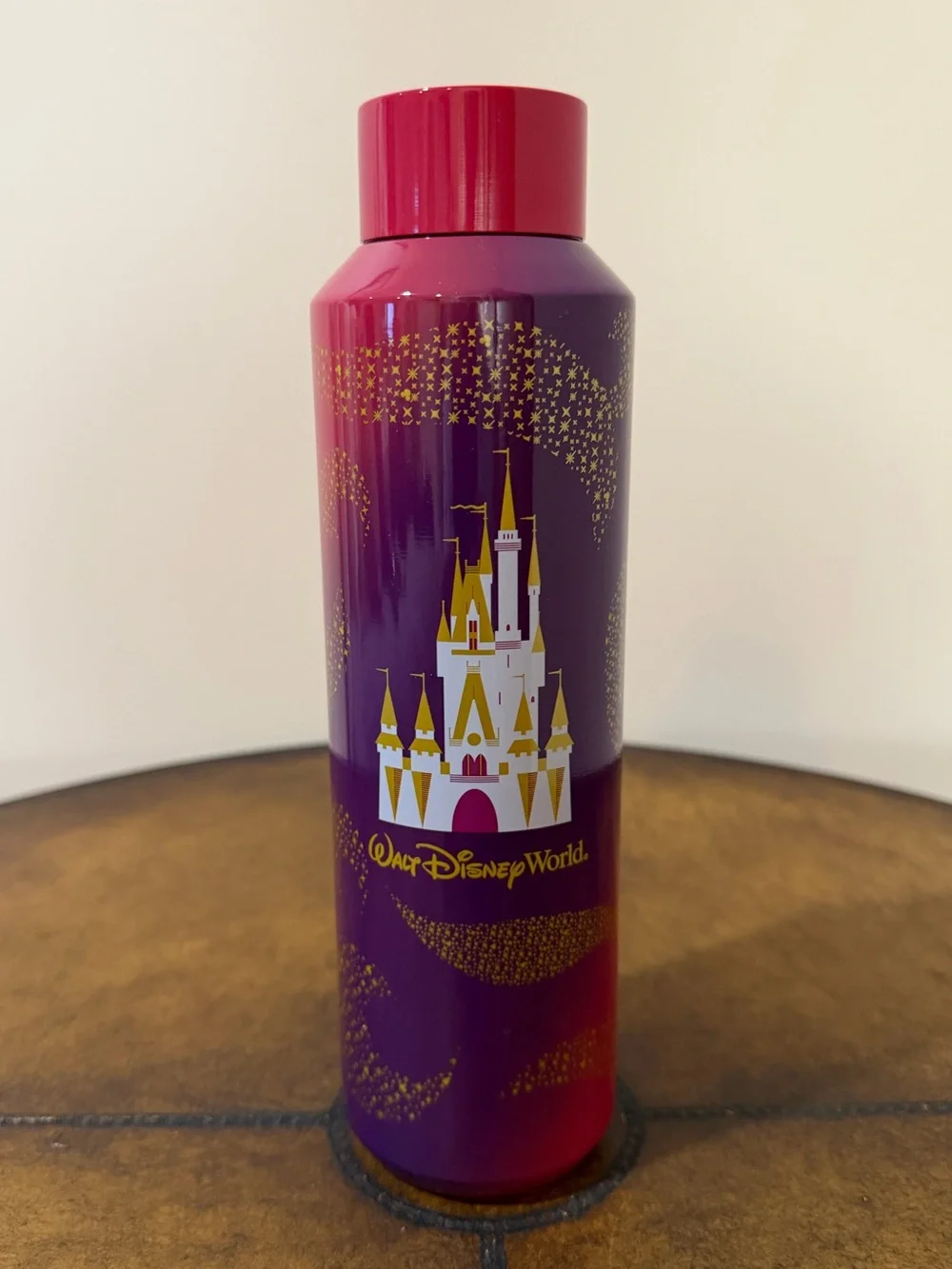 NEW STARBUCKS WALT DISNEY WORLD CINDERELLA CASTLE STAINLESS STEEL WATER BOTTLE